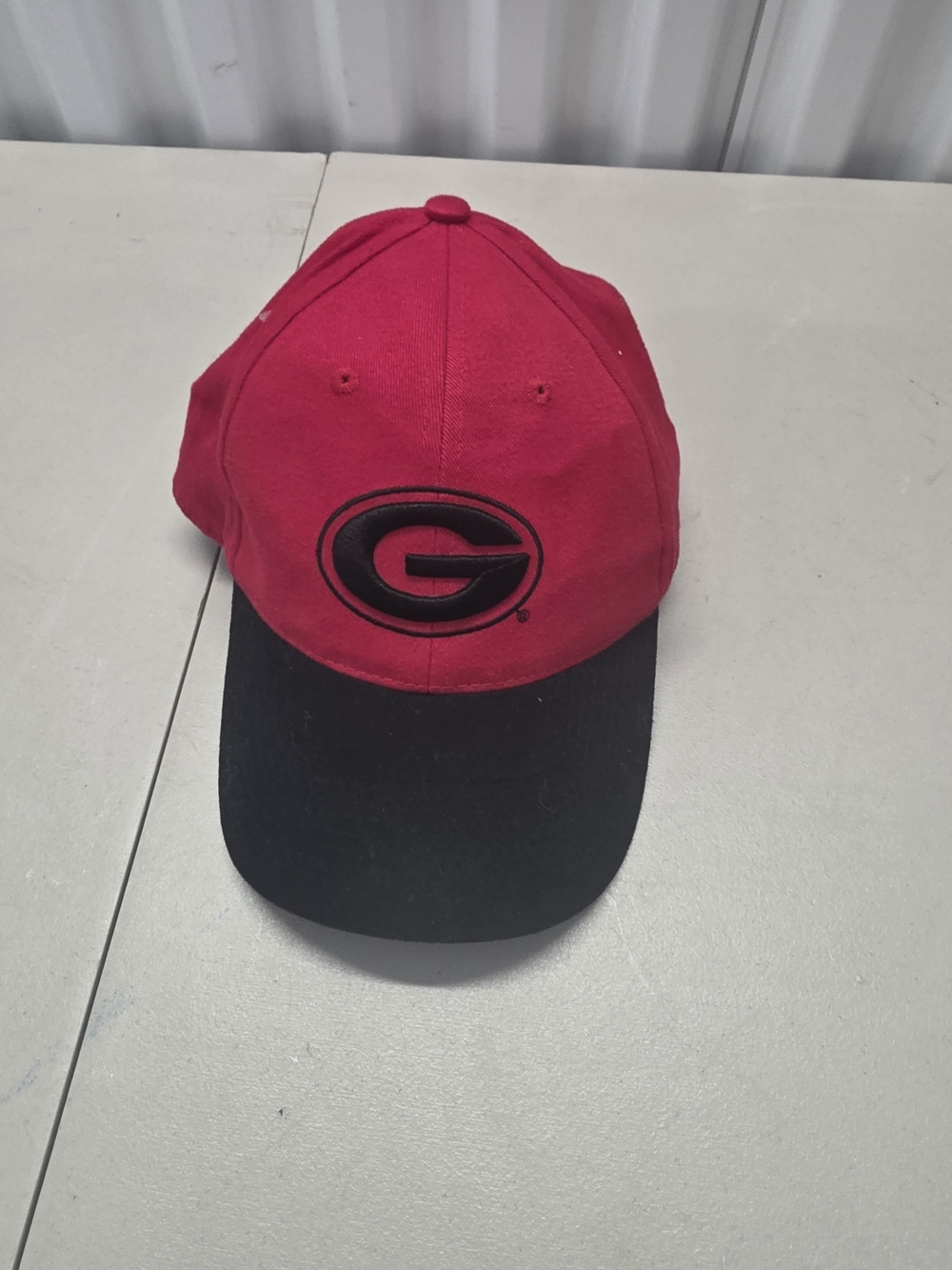 Red and Black Baseball Cap with Embroidered G Logo
